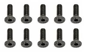 ASC25202 Team Associated M3X10mm Flat Head Hex Screw (10)