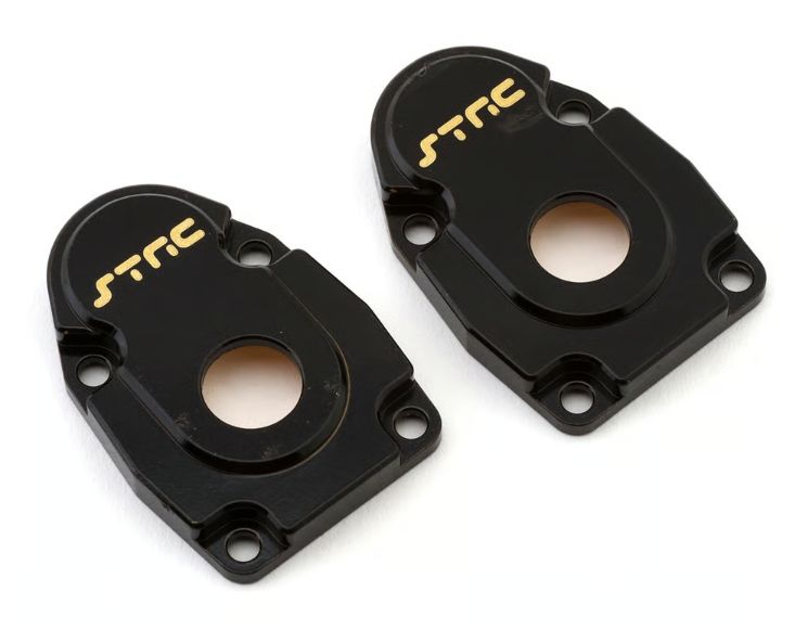 ST Racing Concepts Axial SCX10 III Brass Rear Portal Drive Covers (Black) (2) (15g)