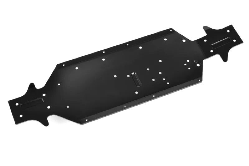 COR00180-996 Corally Chassis, Syncro, Aluminum 3mm, Black, 1pc for Syncro 4 &amp; Kagama 4