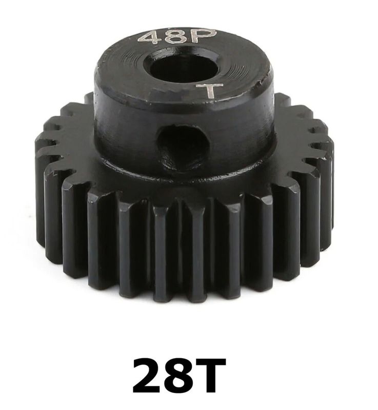 48P5MM28T Powerhobby Hardened Steel 48P 5MM 28T Pinion Gear