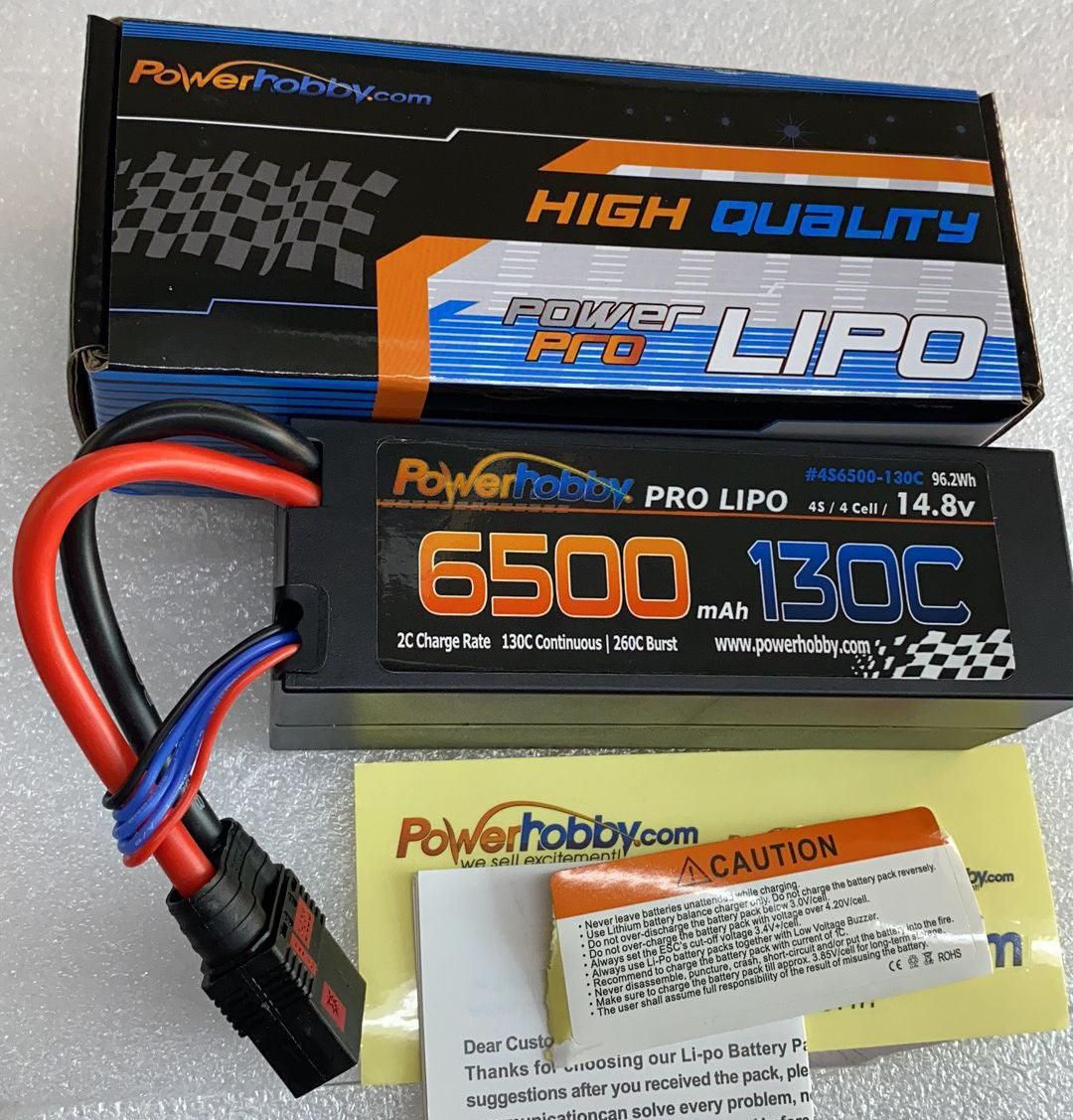 vPowerhobby 4S 14.8V 6500mah 130c GRAPHENE Lipo Battery w QS8 connector 8AWG Wire