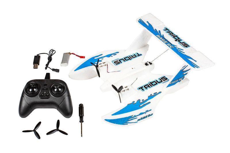 RGR3100 Rage R/C Tribus 250 Electric Powered RTF Amphibious Aircraft; Blue