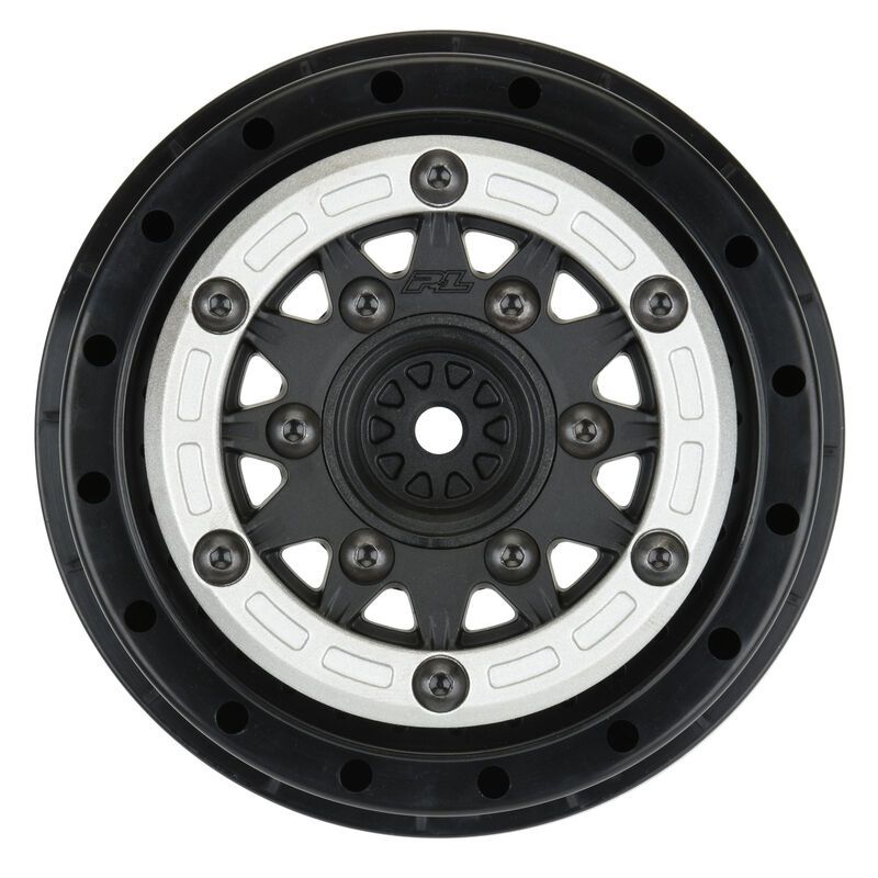 PRO281103 1/10 Raid Bead-Loc F/R 2.2/3.0 SC (2) Silvr/Blk
