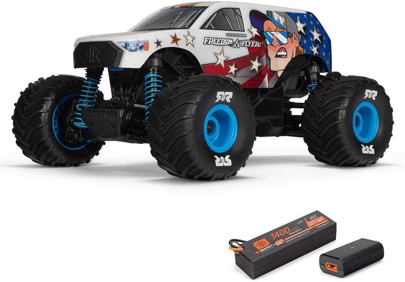 ARA2130FF 1/16 FREEDOM FLYER 4X4 RTR Monster Truck (Battery &amp; Charger Included), White