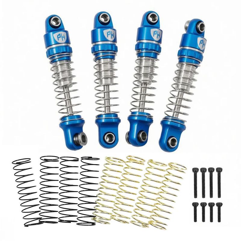 PHB7698Blue Powerhobby Axial SCX30 Aluminum 25mm Long Travel Shocks (4) Blue