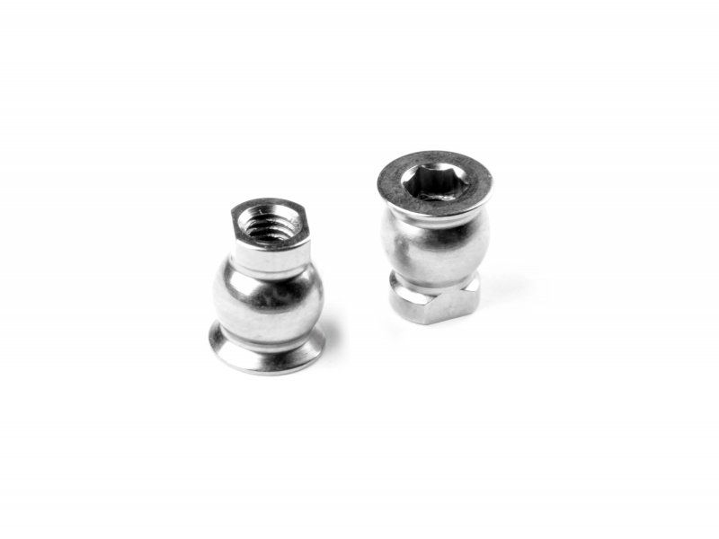 303250 X4 LOWER ARM BALL UNIVERSAL 6.0MM WITH HEX - HUDY SPRING STEEL (2)