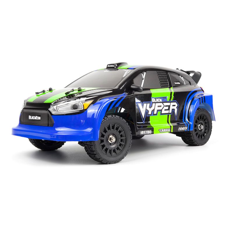 BZN540282 BlackZon Vyper RX 1/16 4WD Rally Car - Blue/Green