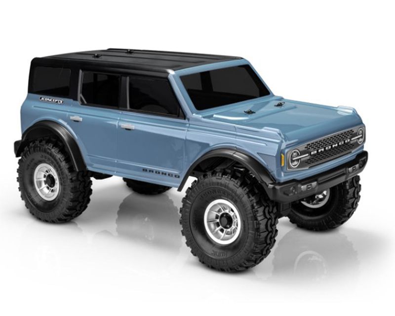 JCO0437 JConcepts 2021 Ford Bronco 4 Door Rock Crawler Pre-Trimmed Body (Clear) (12.3")
