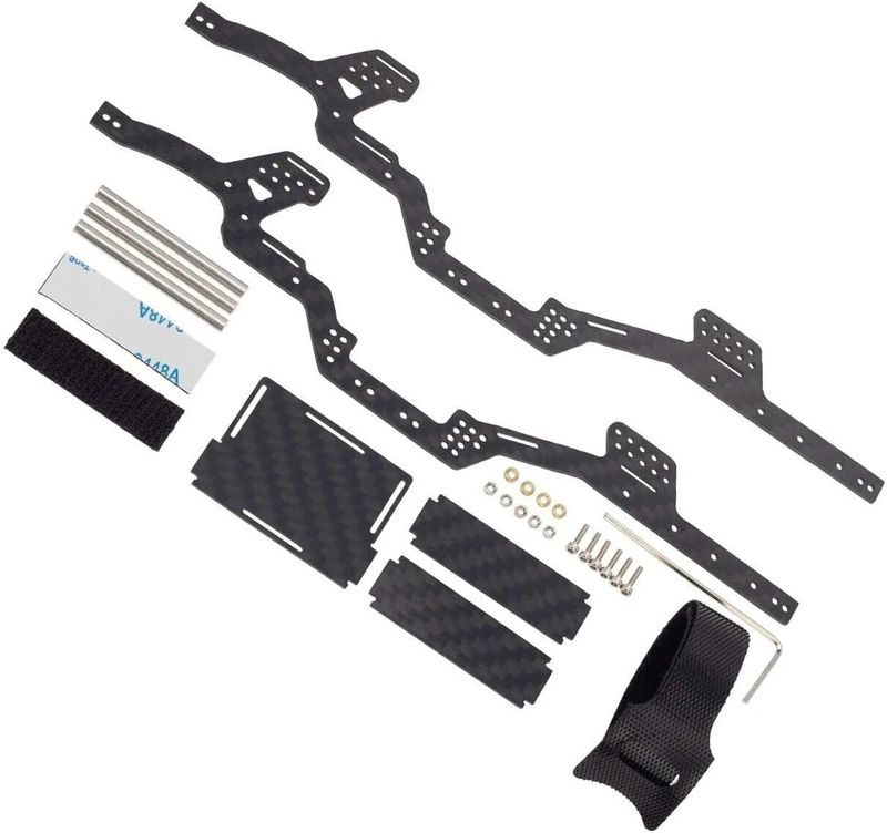 PHBSCX24773 Powerhobby Axial SCX24 Jeep Gladiator LCG Carbon Fiber Chassis