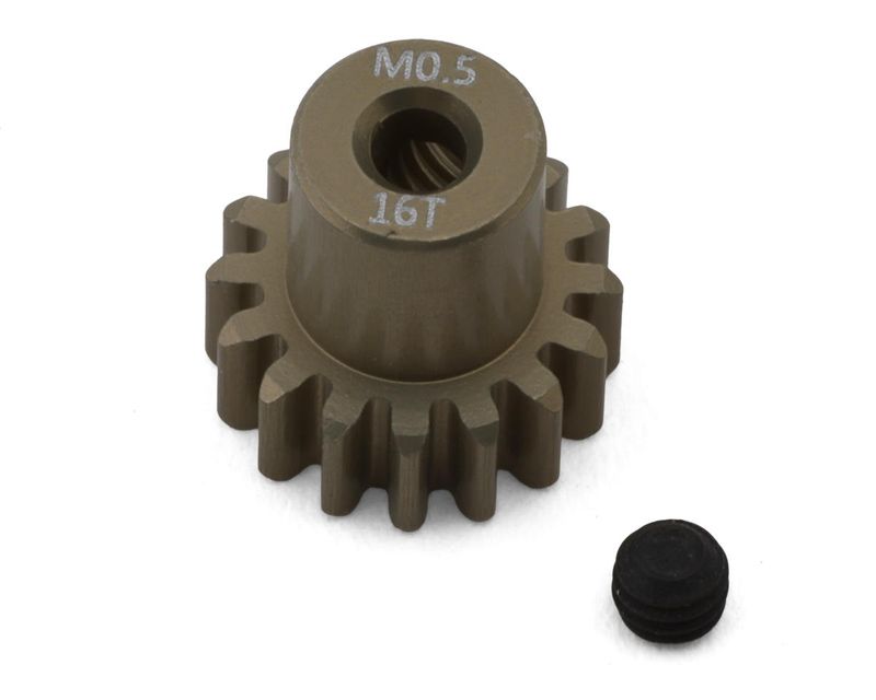 HFB05216 HackFab Mod 0.5 Aluminum Mini Pinion Gear (2mm Shaft) (16T)