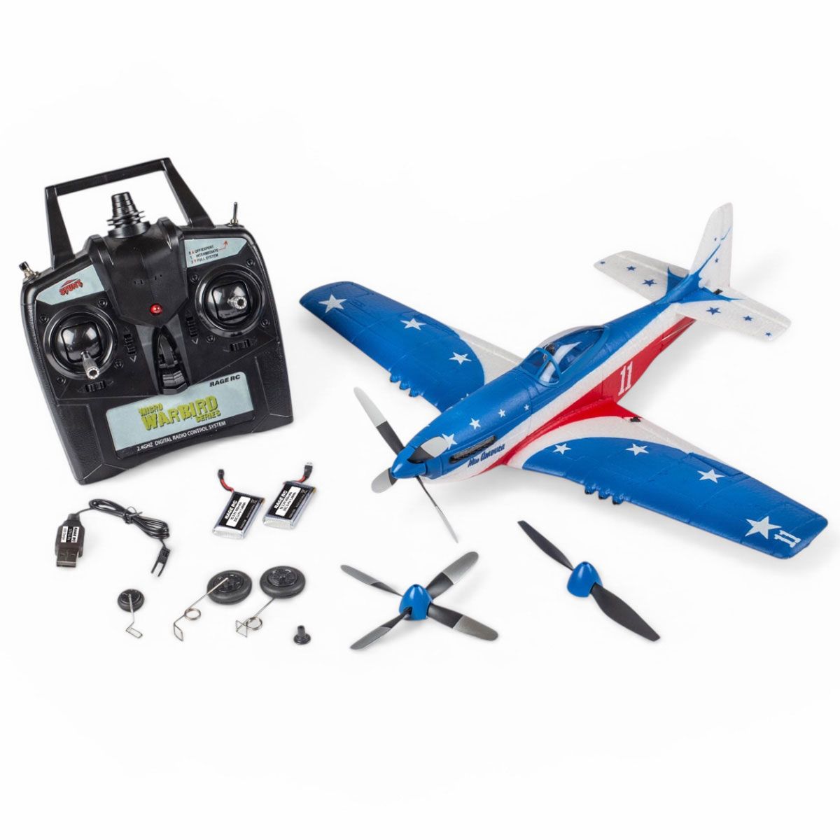 RGRA1300V3  P-51D Miss America Micro RTF Airplane with PASS (Pilot Assist Stability Software) System