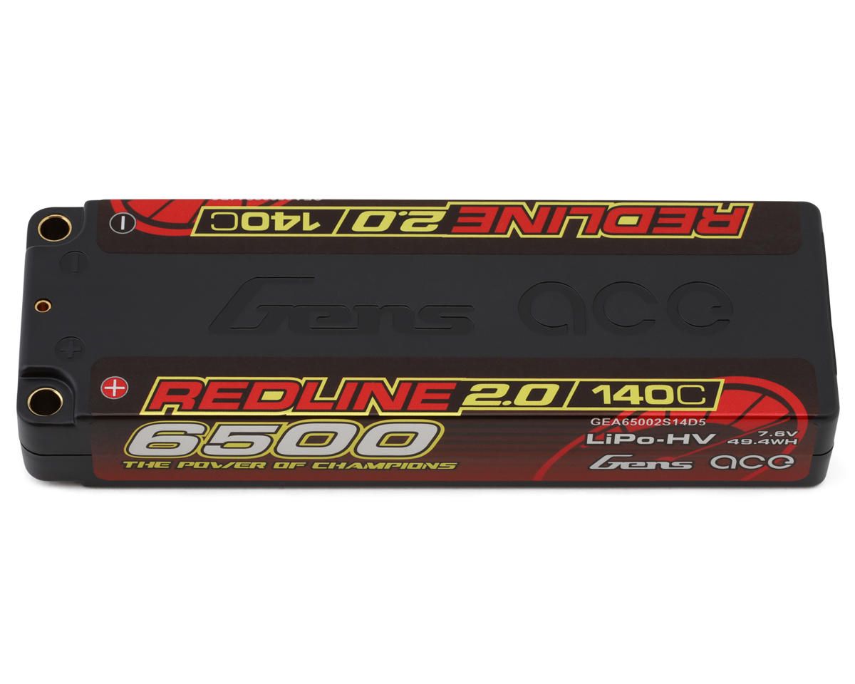 GEA65002S14D5 7.6V 6500mAh 2S 140C LCG LiHV 5.0mm bullet redline 2.0