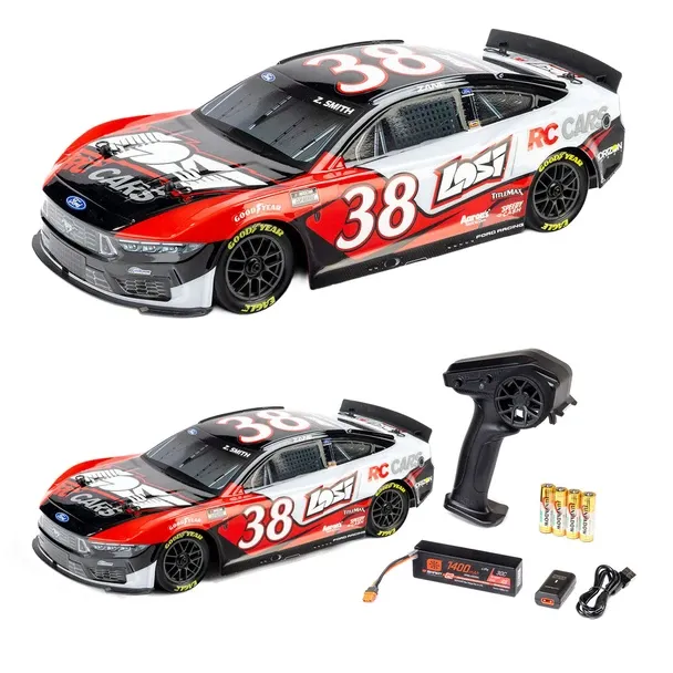 LOS1122638	 1/12 NASCAR RC Race Car Zane Smith No. 38 2026 Losi Ford Mustang 2S AWD RTR