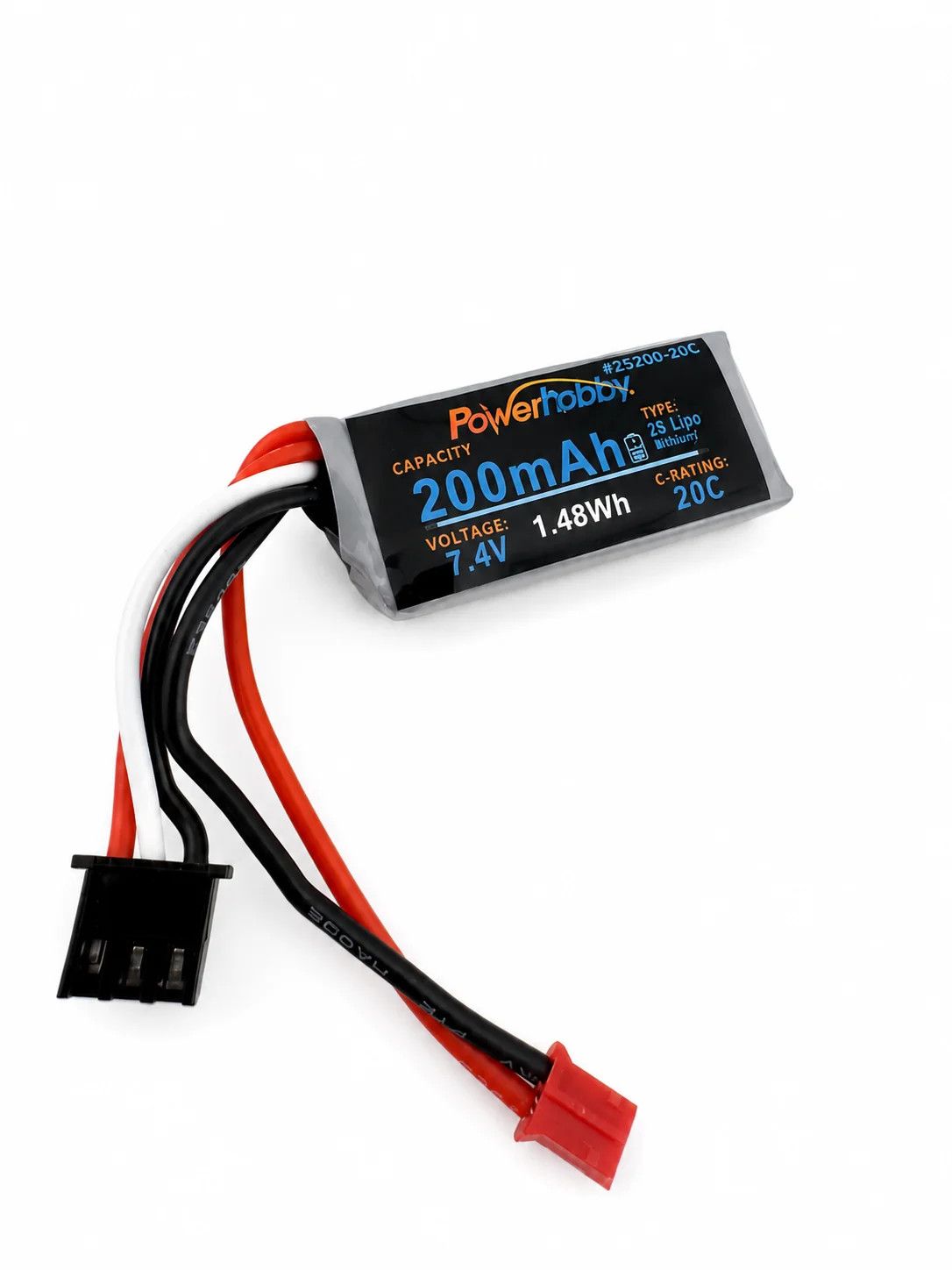 PHB7999 Powerhobby Axial SCX30 7.4V 2S 200mAh 20C LiPo Battery PH2.0