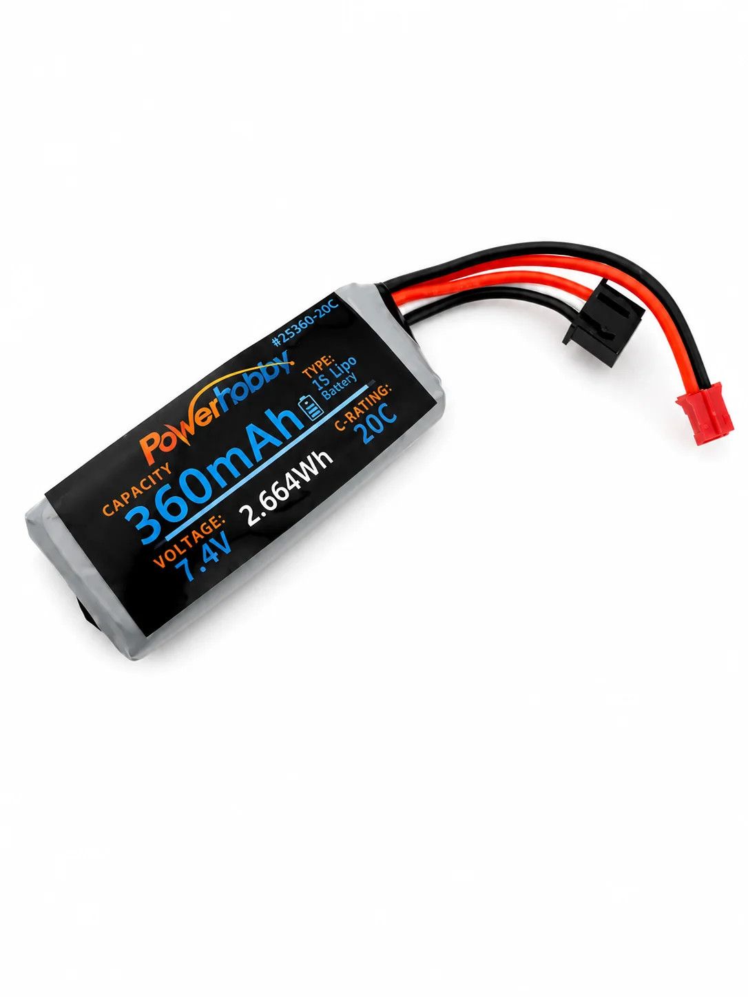 phb7801 Powerhobby Axial SCX30 7.4V 2S 360mAh LiPo Battery