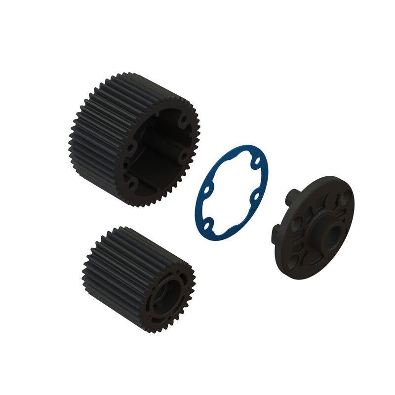 ARA311095 Diff Case and Idler Gear Set (47/29T, 0.8M) (BLUE)