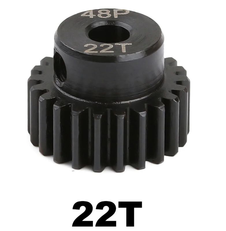 48P5MM22T Powerhobby Hardened Steel 48P 5MM 22T Pinion Gear