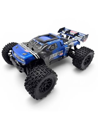 COR00231-B Corally Punisher XD 4WD 2S Small Scale, RTR Monster Truck, Blue