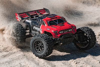 COR00230-R Corally Furago XD 4WD 2S Small Scale, RTR Monster Truck, Red