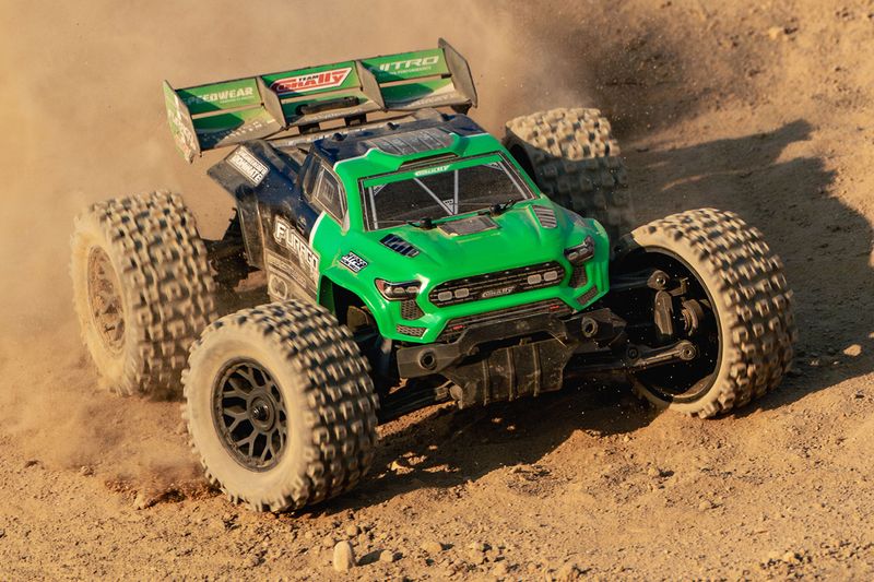 COR00230-G Corally Furago XD 4WD 2S Small Scale, RTR Monster Truck, Green