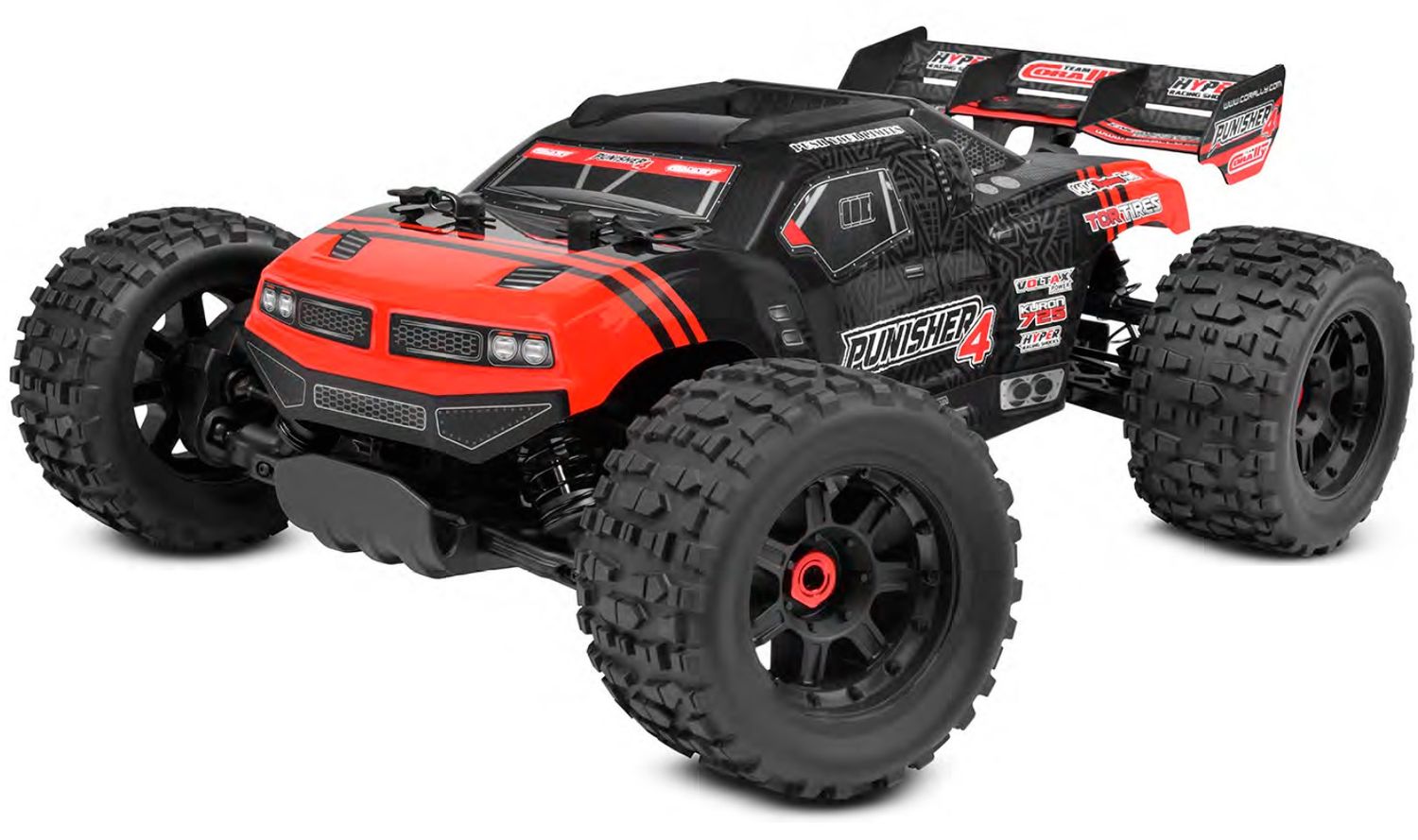 COR00292-R  Punisher 4S Monster Truck RTR Version, Red