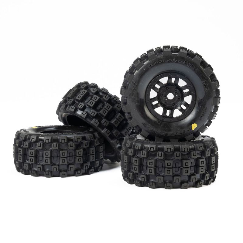 PRO1034010 Badlands MX F/R MTD 12mm Black Split Six (4) for ARRMA MOJAVE GROM