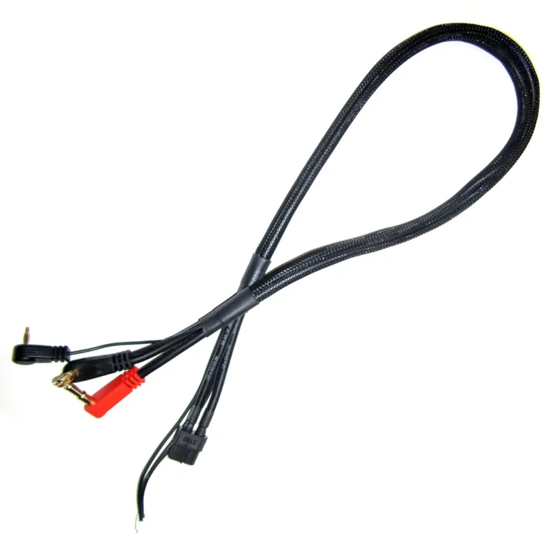 TQ2723 TQ Wire XT60 2S Charge Cable w/4mm &amp; 5mm Bullet Connector (2') (iCharger/iSDT)