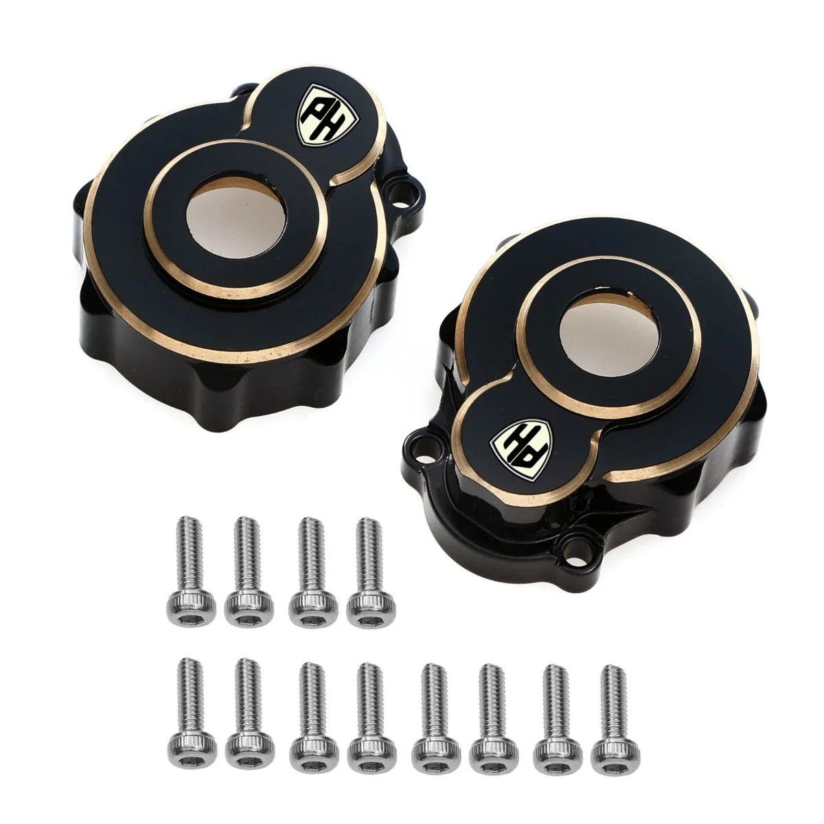 PHBTRX455 Powerhobby Brass Outer Front / Rear Portal Housing Black FOR Traxxas TRX-4