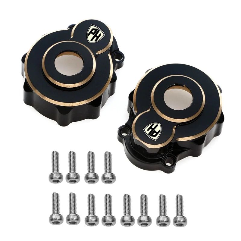 PHBTRX455 Powerhobby Brass Outer Front / Rear Portal Housing Black FOR Traxxas TRX-4