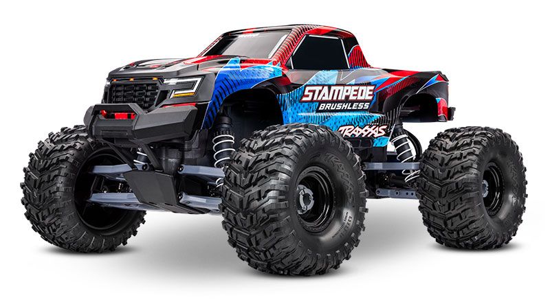 136454-4-RED Stampede 2WD Brushless