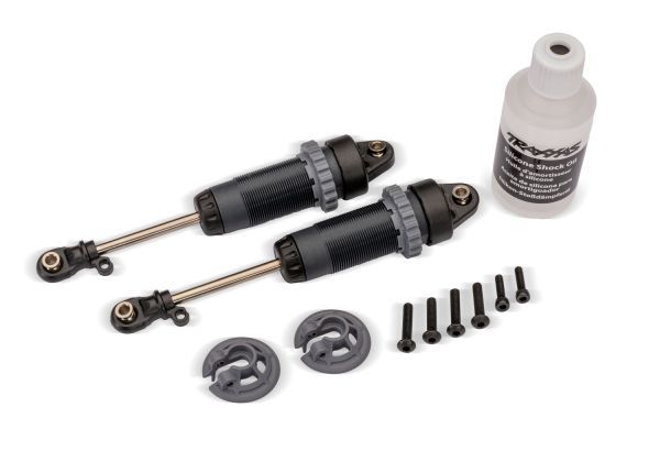 7462-STGRY 1/10 Steel-Gray XX-Long GTR Shocks (2)