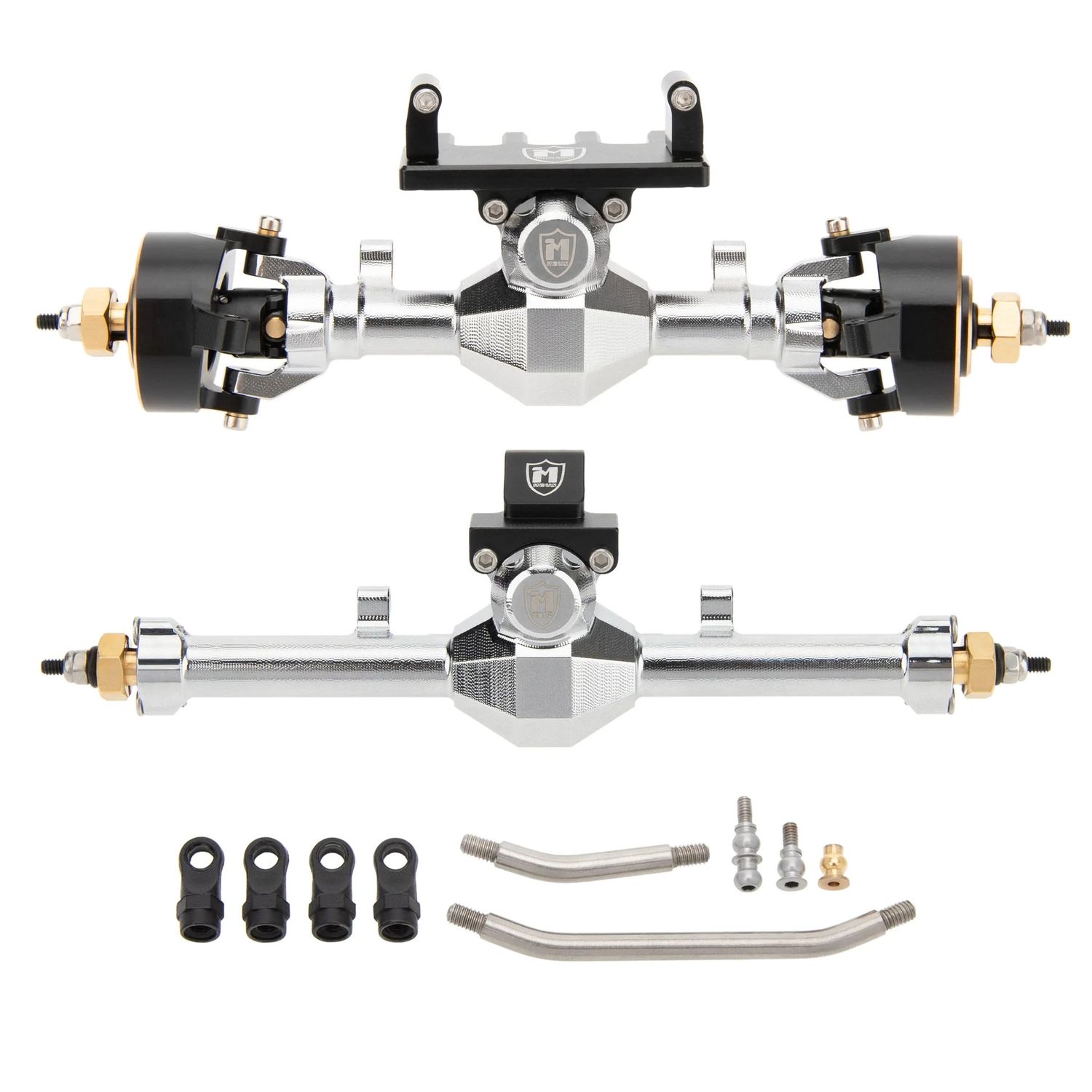MEUS Racing SCX24 Metal Isokinetic Front and Rear Axles with 3-Section CVDs for 1/24 SCX24 Deadbolt C10 JLU Gladiator Bronco