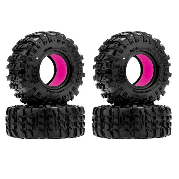 MEUS Racing MS6 Super Bouncer Tires &amp; Super Soft Silicone Rubber Inserts for 1/18 TRX4M 1/24 SCX24 FCX24 AX24 RC Crawlers