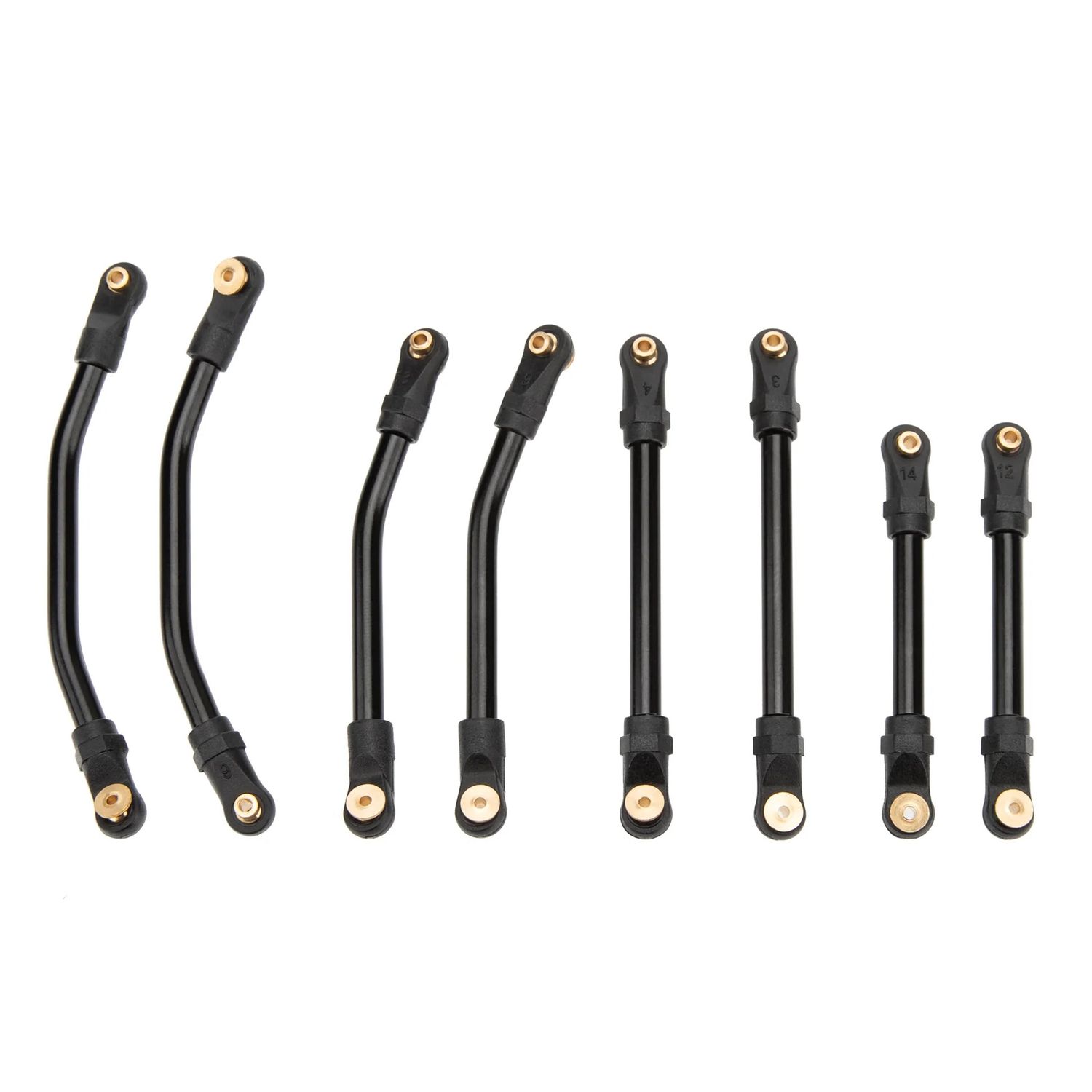 MEUS Racing 8PCS SCX24 Double Bent High Clearance Chassis Links for Axial 1/24 SCX24 C10 Bronco Wrangler