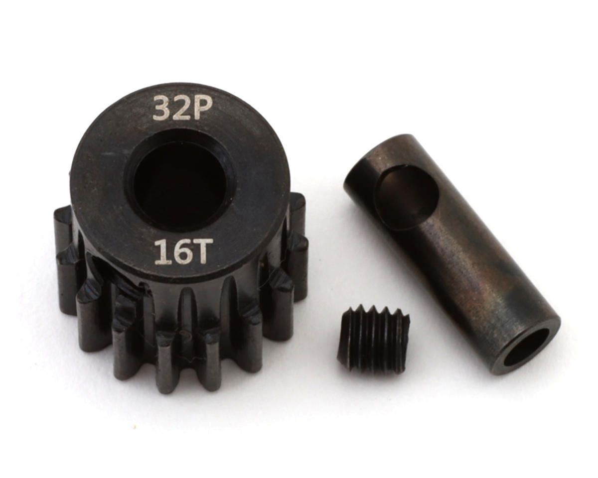 EcoPower Steel 32P Pinion Gear (Mod .8) (5mm Bore) (16T) w/3.17mm Reducer Sleeve