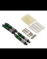 TLHTSCX30-120 Treal Hobby Axial SCX30 29mm Aluminum Threaded Oil-fillable Long-Travel Shocks (Green) (4)