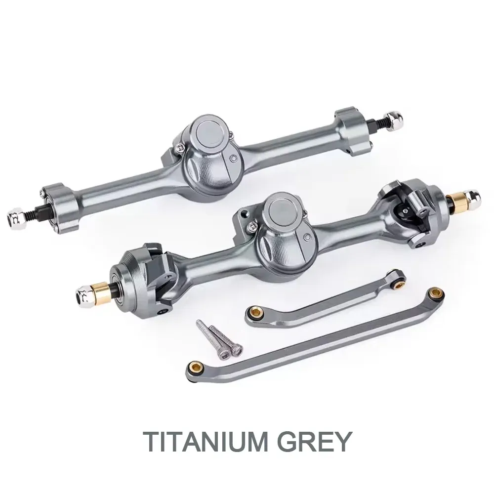 PHB7768GREY Powerhobby Axial SCX30 Front + Rear Aluminum Extended Axles w +5MM Grey