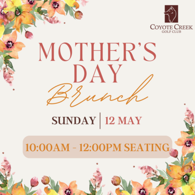 Mother's Day Brunch Deposit
10:00 AM - 12:00 PM Seating