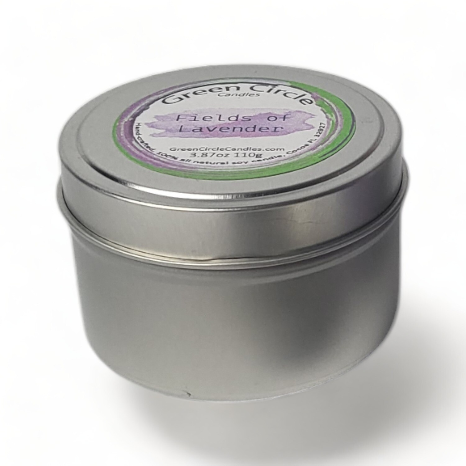Fields of Lavender | Soy Wax Candle | 6oz tin w/ Lid