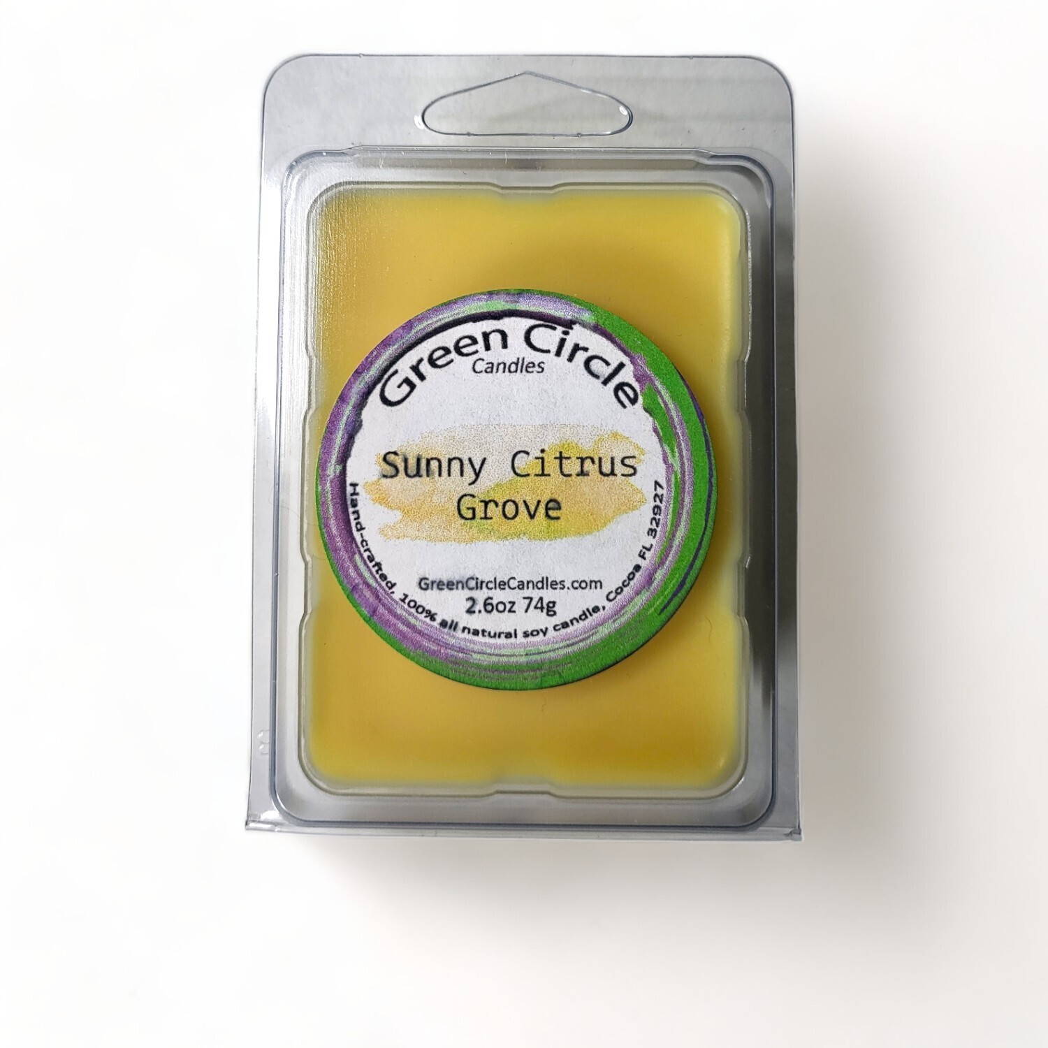 Sunny Citrus Grove | Soy Wax Melts | Standard 6pc Clamshell