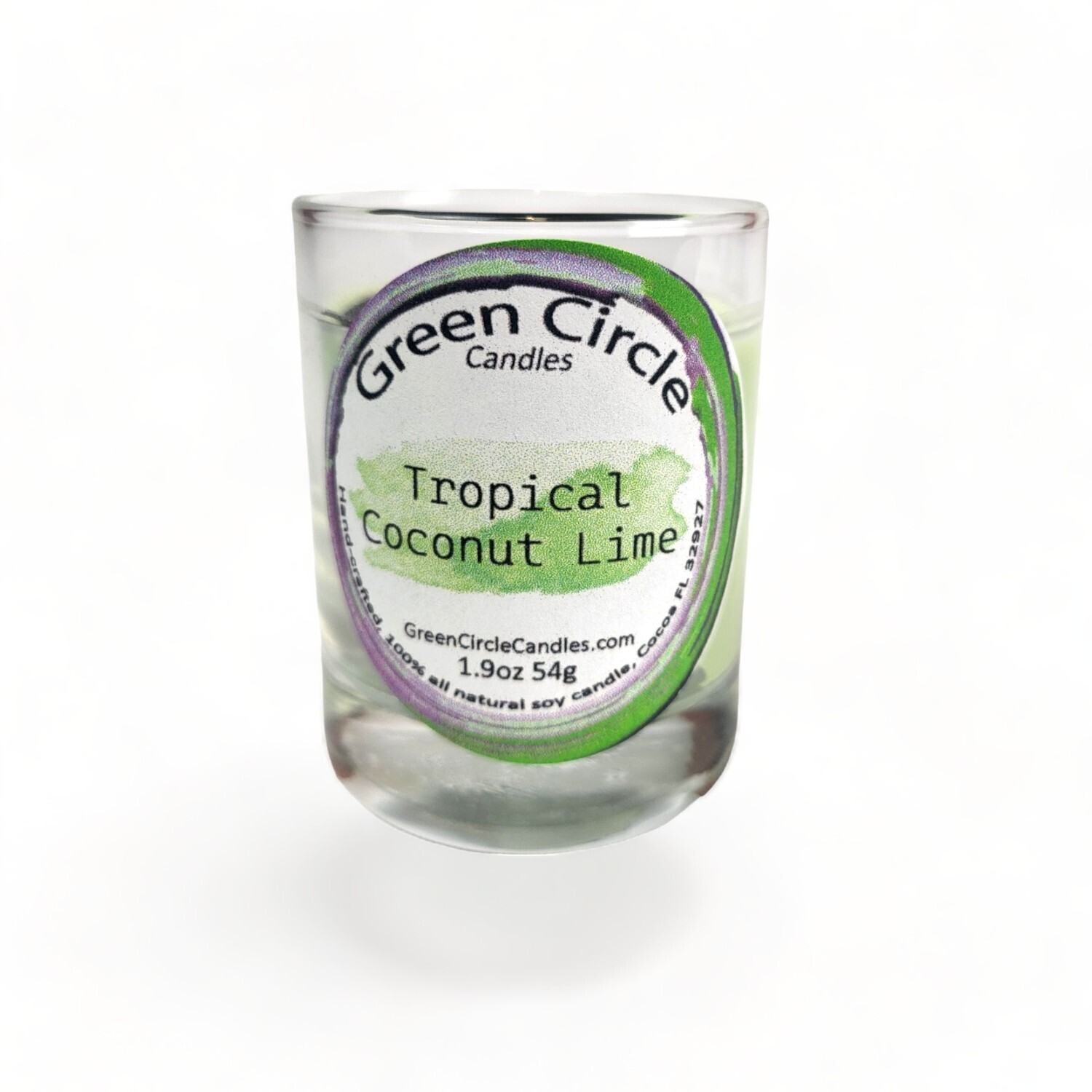 Tropical Coconut Lime | Soy Wax Candle | Votive Jar