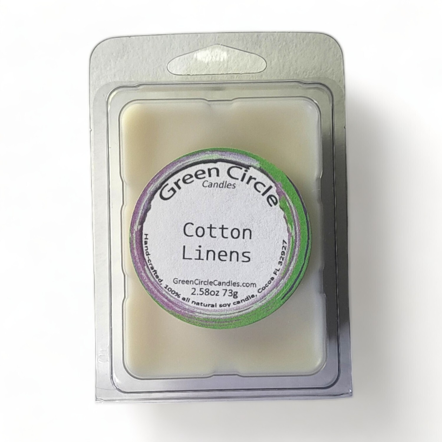 Cotton Linens | Soy Wax Melts | Standard 6pc Clamshell