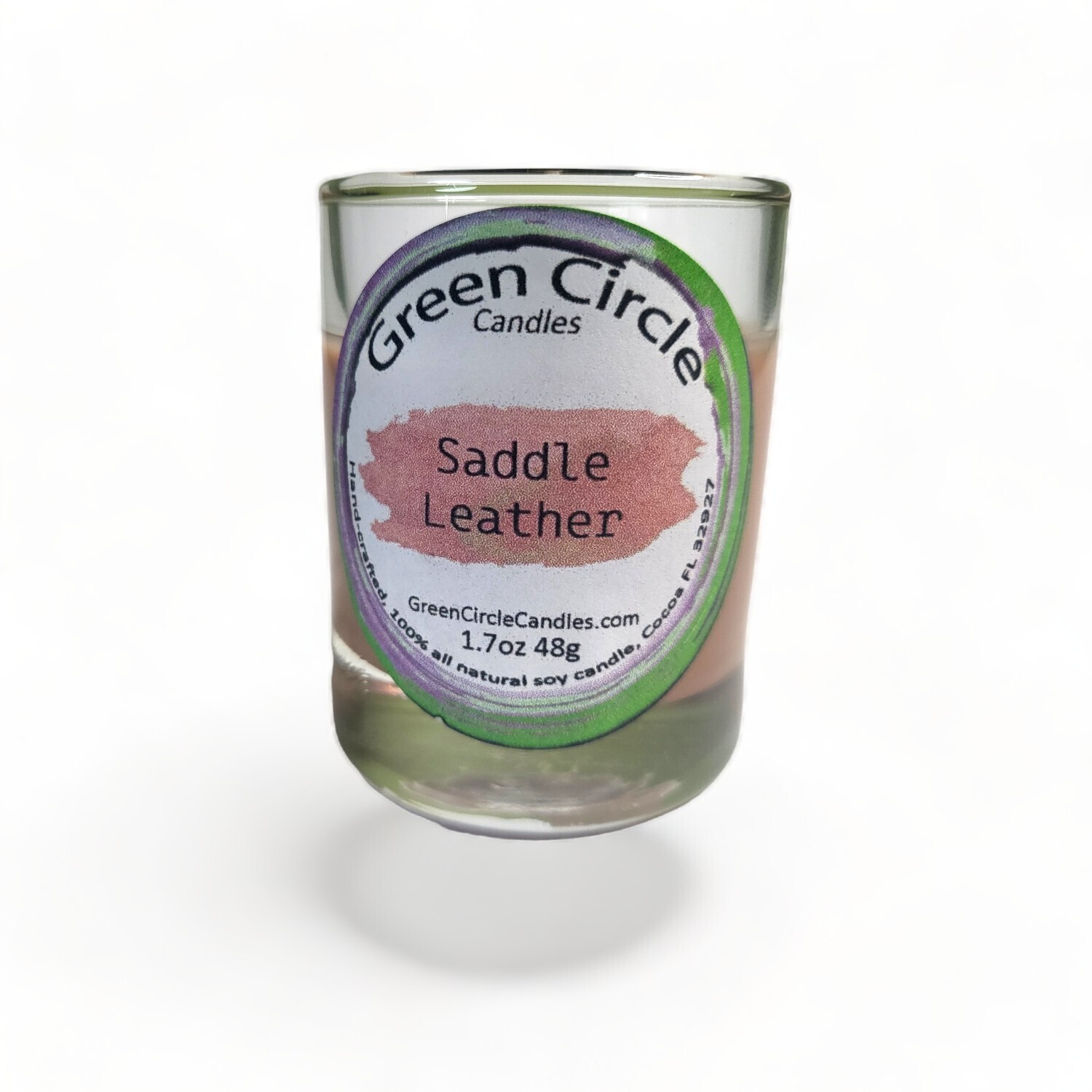Saddle Leather | Soy Wax Candle | Votive Jar