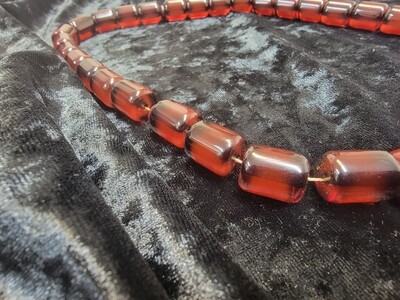 Dark Red Resin Komboloi Prayer Beads