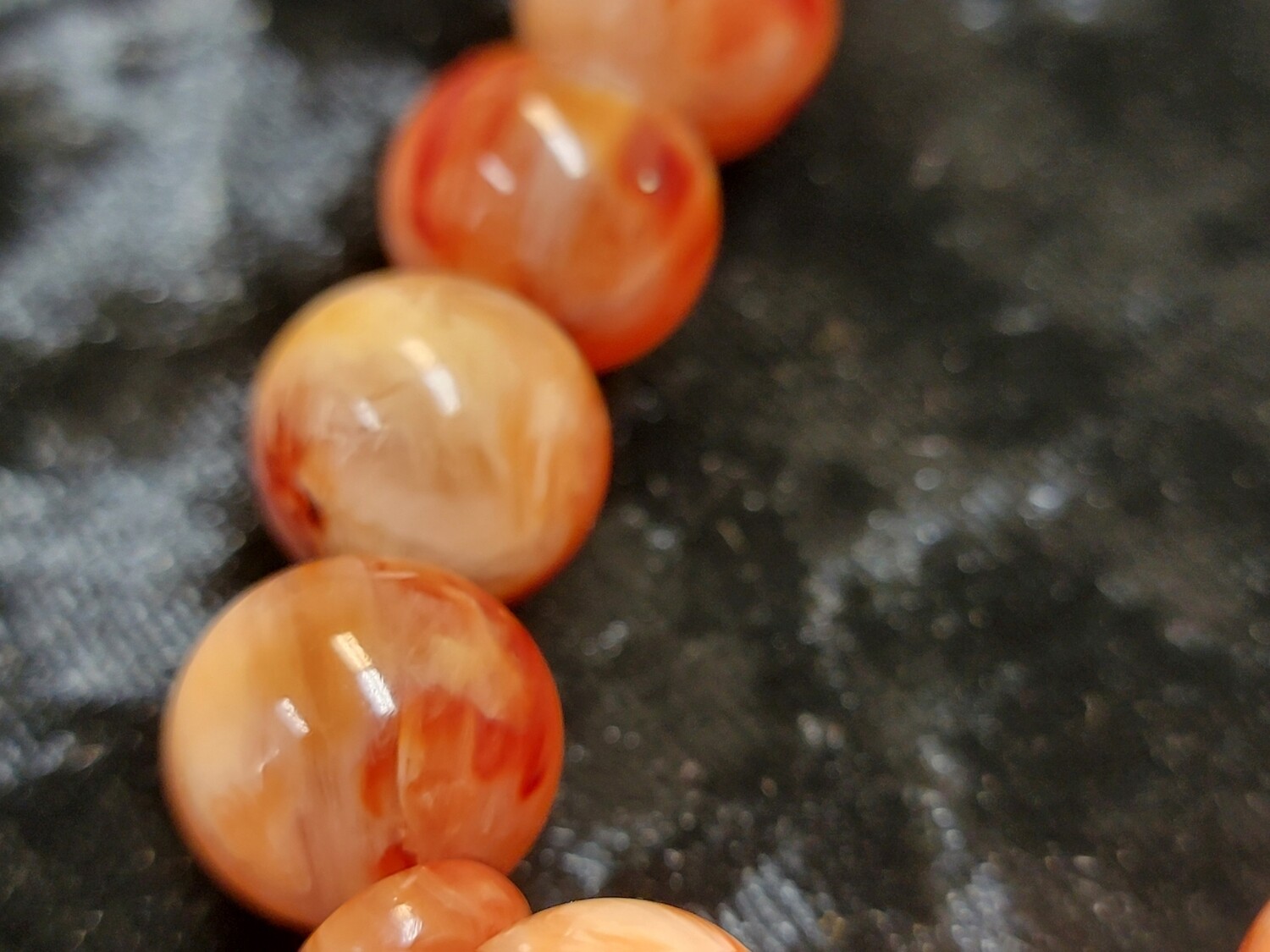 Orange Resin Komboloi Prayer Beads