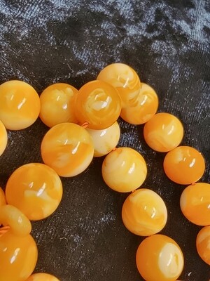 Yellow/Gold  Resin Komboloi Prayer Beads