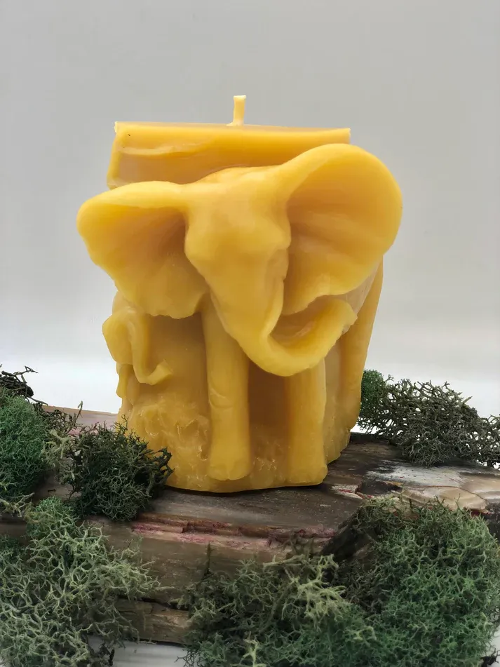 Elephant Mama Oregon Beeswax Candle