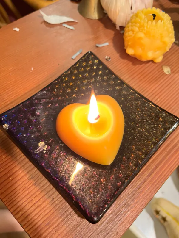 Heart Votive Beeswax Candle