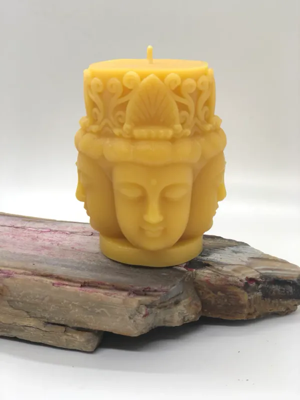 Four-Faced Buddha Beeswax Candle