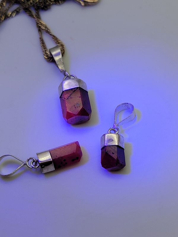 Ruby Pendant - Sterling Silver (without chain)